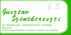 gusztav szentkereszti business card